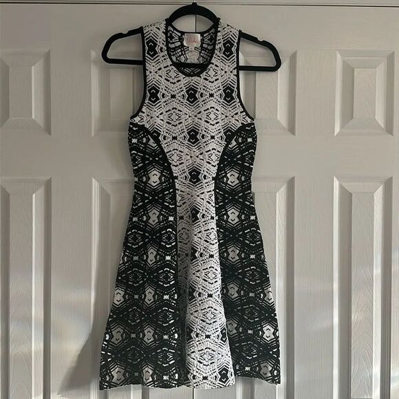 Parker Dresses & Skirts - Parker Women’s Black & White Jacquard Fit & Flare Cocktail Holiday Dress Size XS